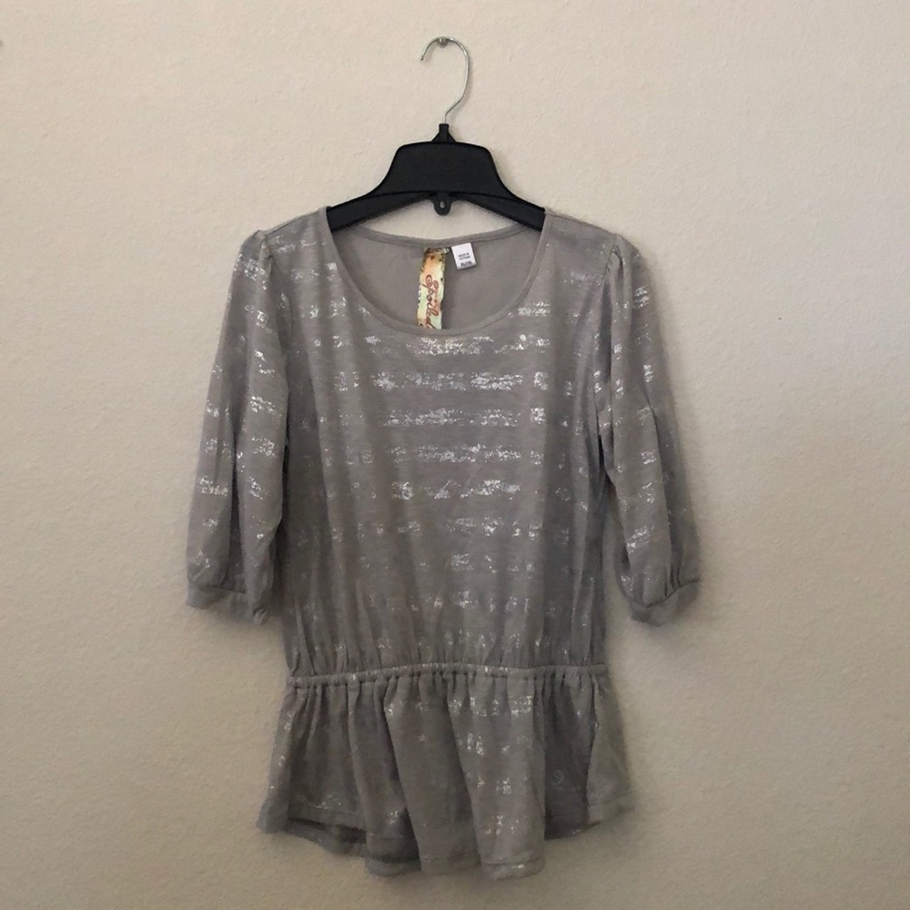 Spoiled Gray Dress Blouse